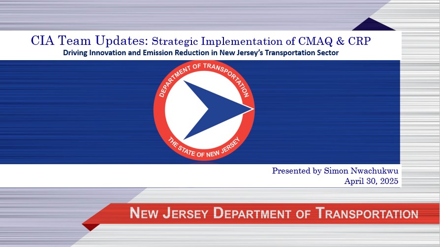 Presentation slide - CIA Team Updates: Strategic Implementation of CMAQ & CRP - Presented by Simon Nwachukwu