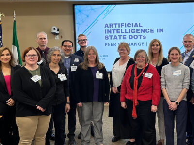Attendees at the 2025 Artificial Intelligence in State DOTs Peer Exchange