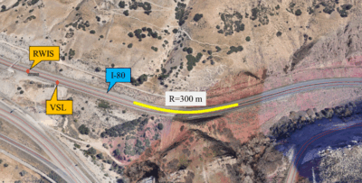 Variable Speed Limit Map. Image courtesy of Xiaoyu Zhang