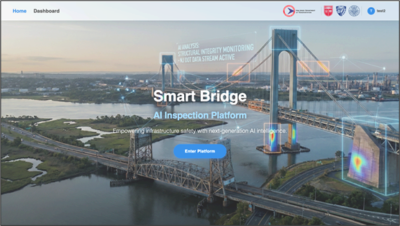 Smart Bridge AI Inspection Platform starting screen
