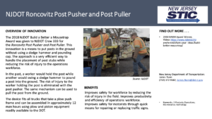 BABM-NJDOT Roncovitz Post Pusher and Post Puller​
