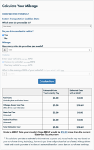 Mileage calculation for EV driving 1000 miles, they would have to pay an extra $18.69, and are paying $0 now using traditional gas tax.