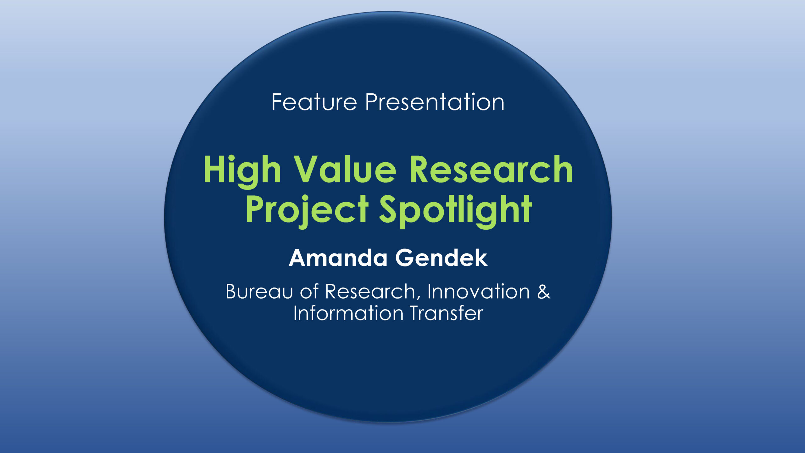 Featured Presentation: NJDOT High Value Research Project Spotlight