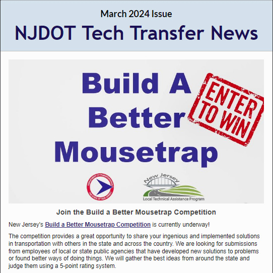NJDOT Tech Transfer Newsletter – March 2024