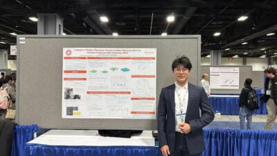 Xiaoyu Zhang presenting at TRB. Image courtesy of Xiaoyu Zhang